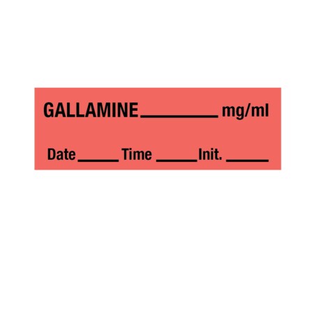 Tape, Gallamine 1/2 X 500 Flr Red W/Black